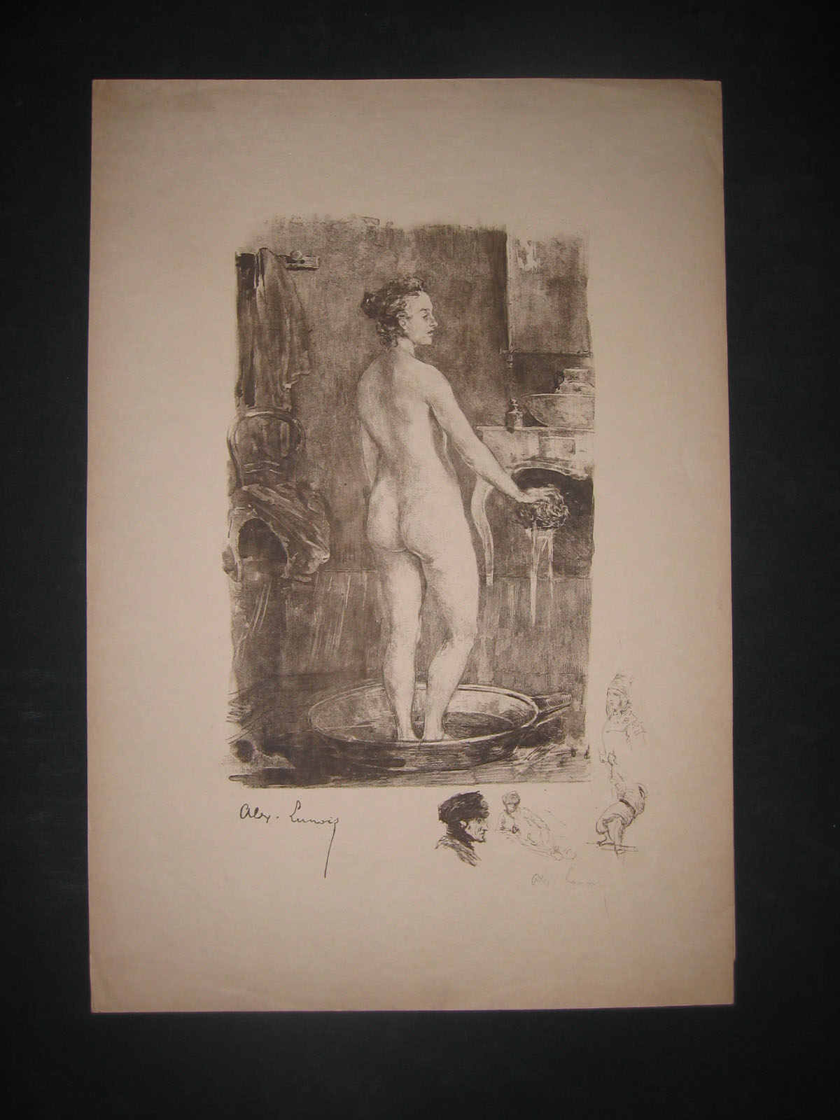 Jeune femme à la toilette.