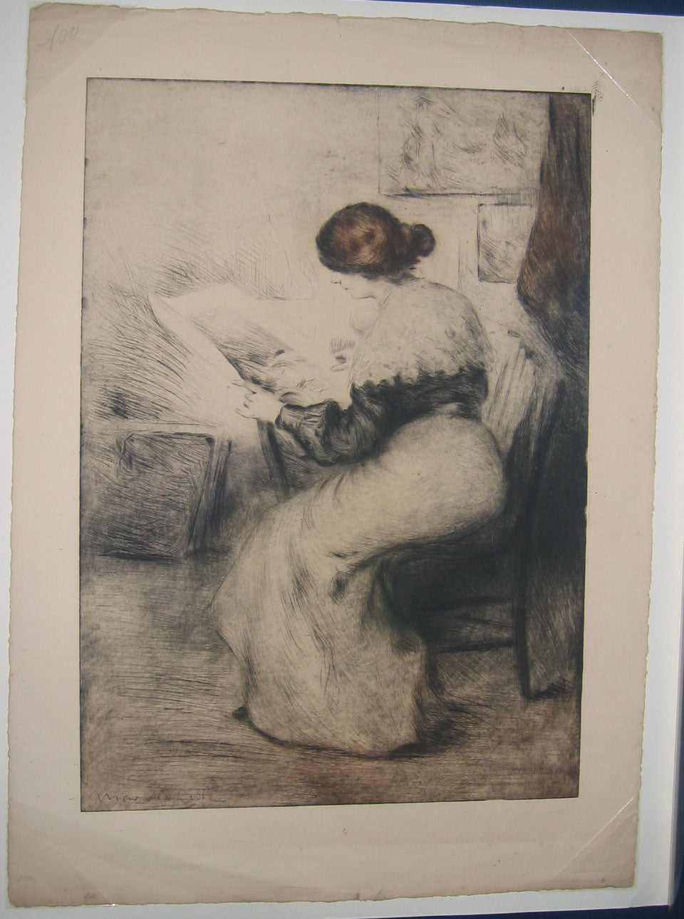 L'Amatrice (Jeune femme regardant des estampes).