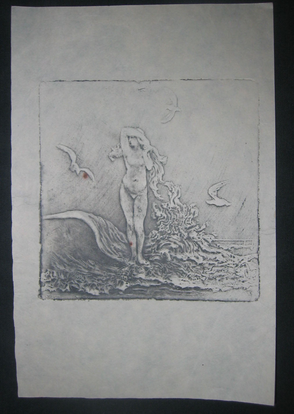 Jeune femme sur les eaux.