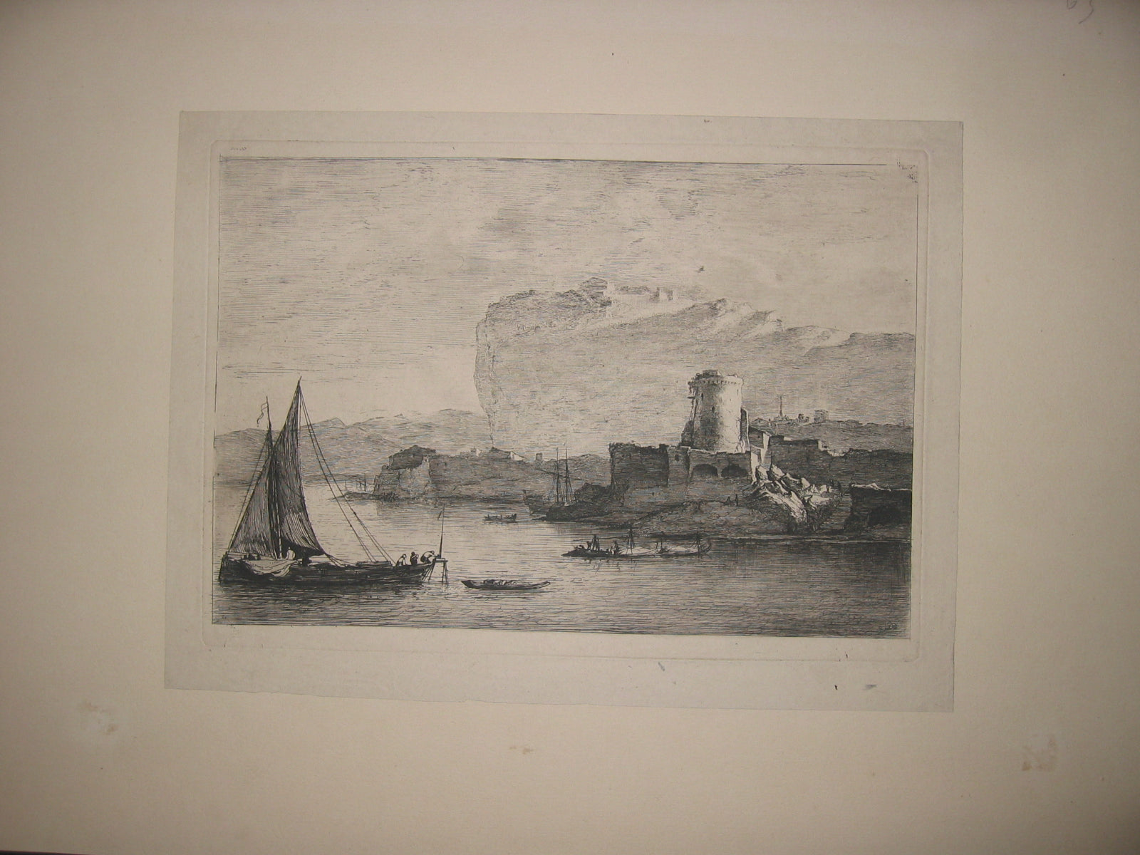 Vue d'un Port de mer.