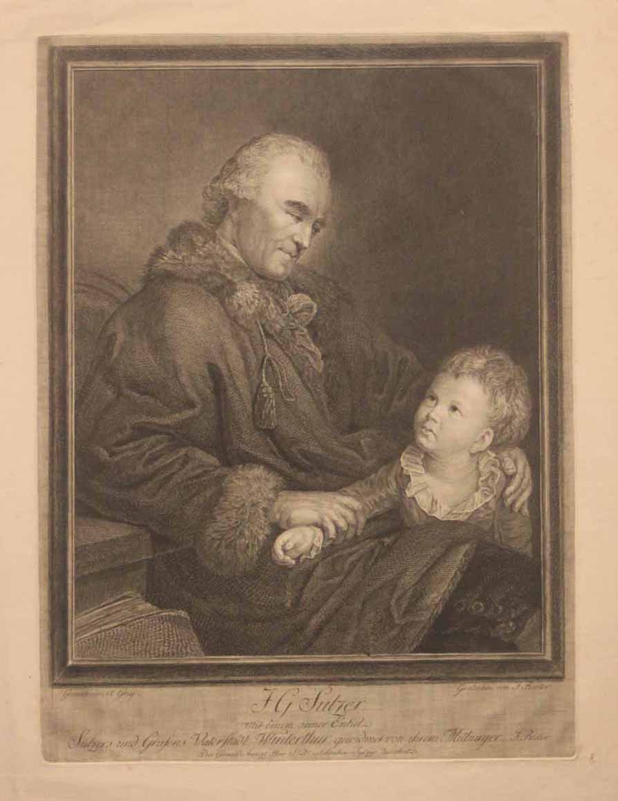 Portrait de Johann-Georg Sulzer, Philosophe Suisse (1720†1779).