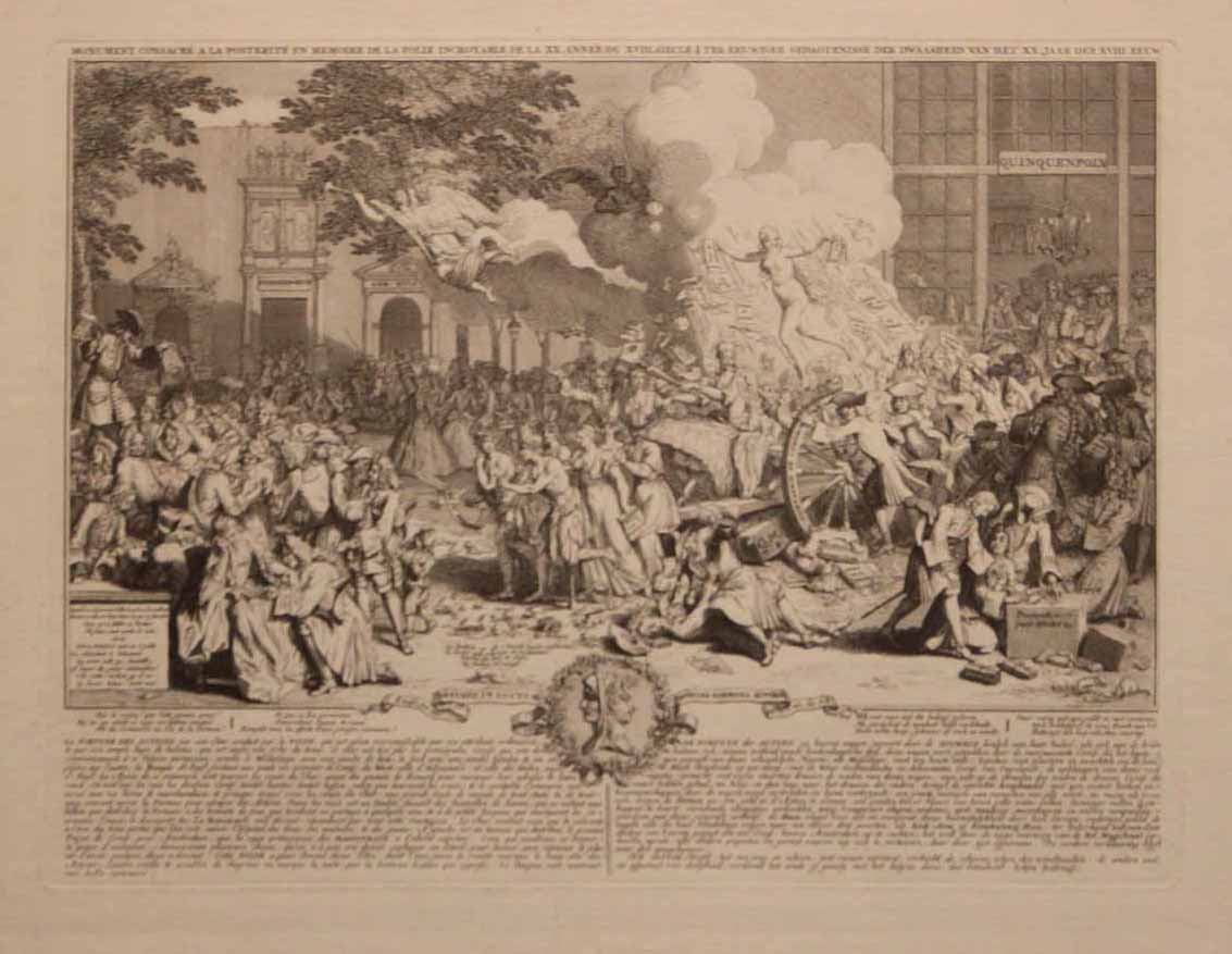 Monument consacré à la postérité en mémoire de la folie incroyable de la rue Quincampoix de la XX année du XVIIIème siècle.