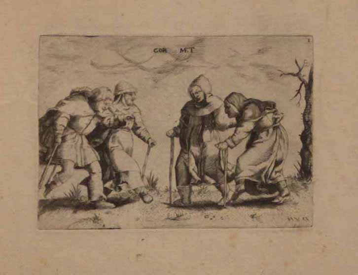 Scènes de mendiants.