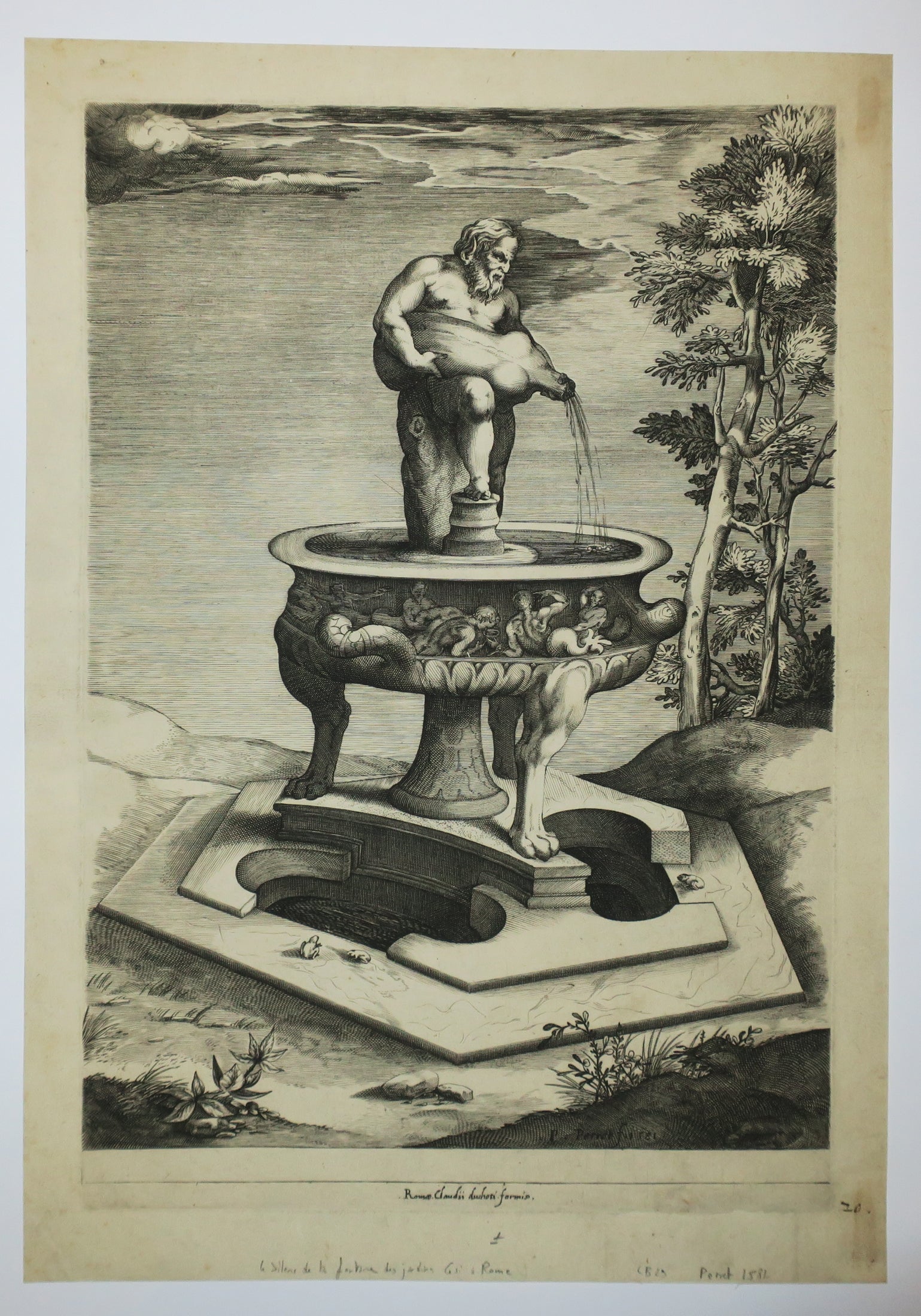 Le Silène de la fontaine des Jardins Cesi à Rome.