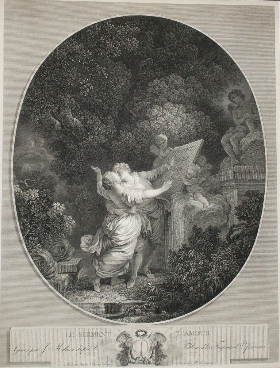 Le Serment d'Amour. 1786. – Martinez D - Estampes anciennes & modernes