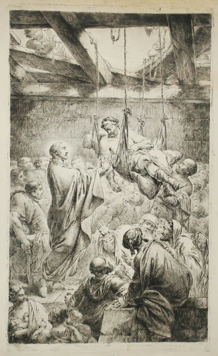 Christ guérissant l'homme souffrant de goutte.