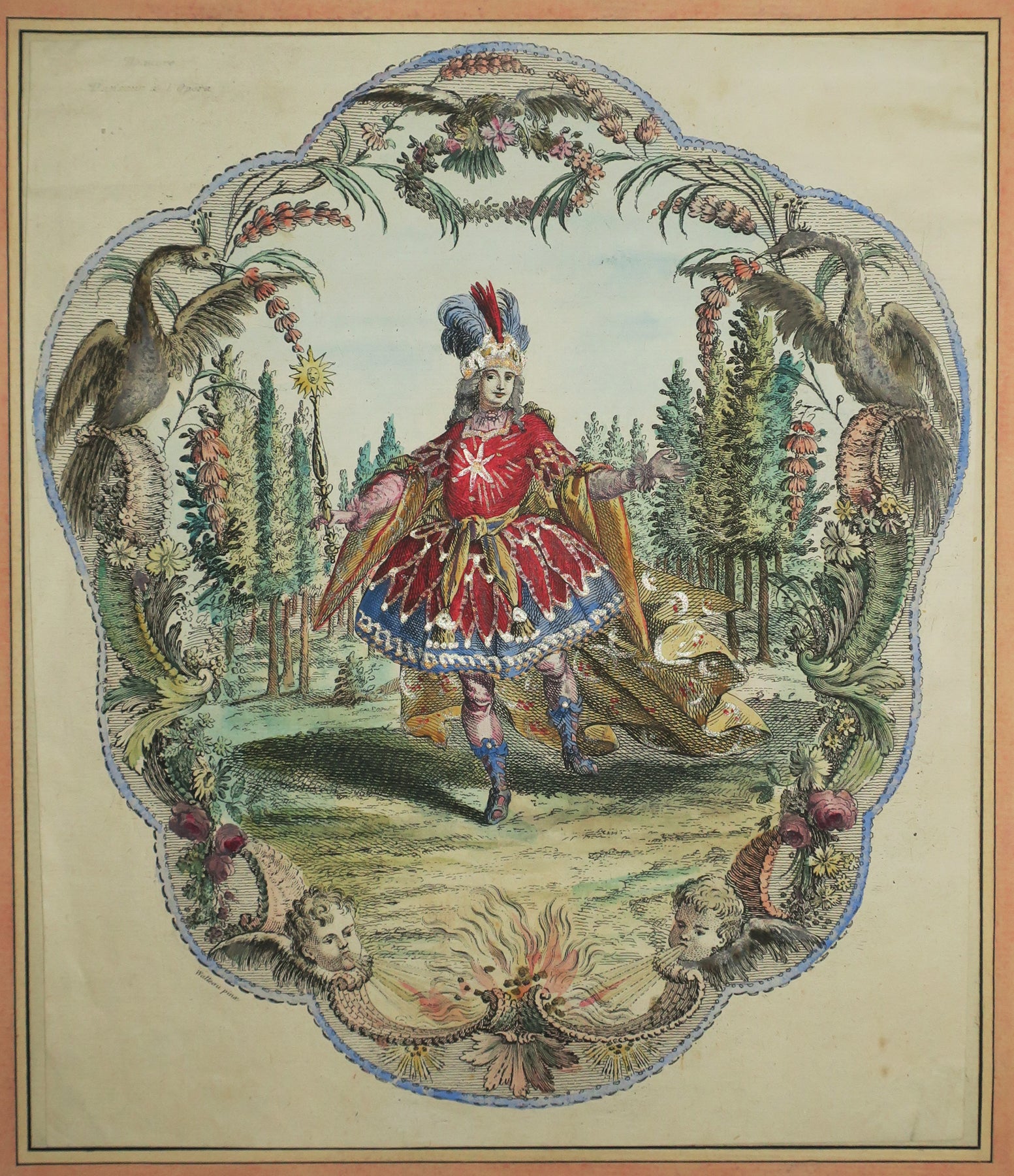 Deux écrans: Mlle La Montagne, Maîtresse de Watteau & Beaupré, Danseur à l'Opéra. c.