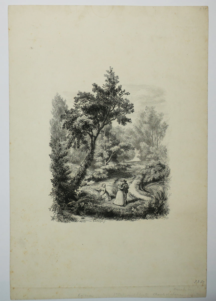 Combien j'ai douce souvenance (2ème planche) (Dans les bois).