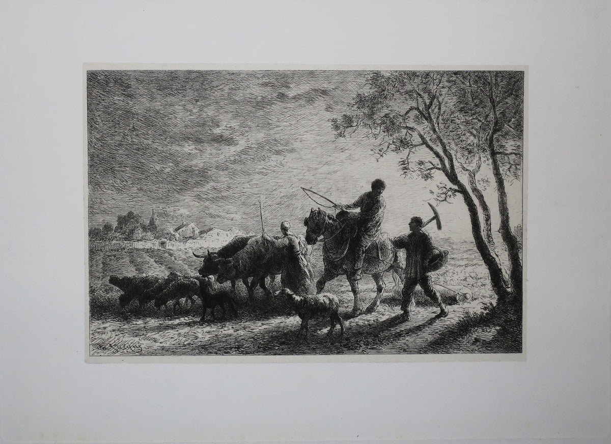 Le retour des champs. 1865-
