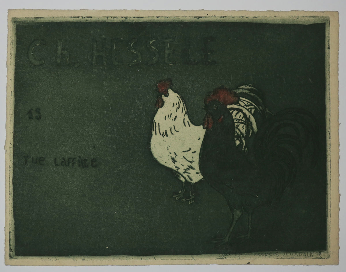 Carte-adresse de Ch. Hessèle, 13 rue Laffitte.