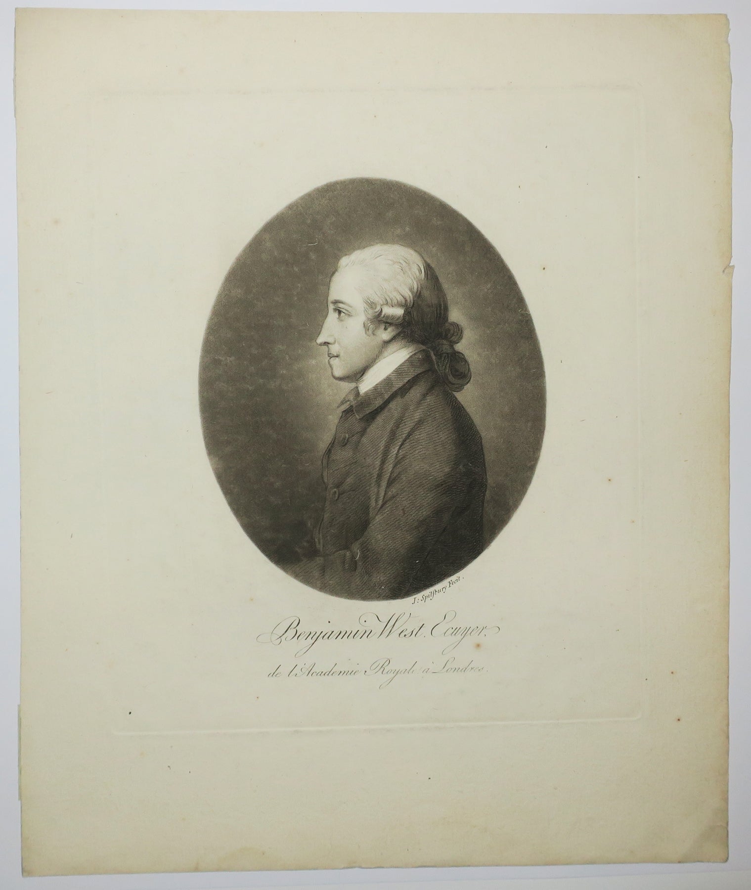 Portrait de Benjamin West, Ecuyer de l'Académie Royale à Londres.