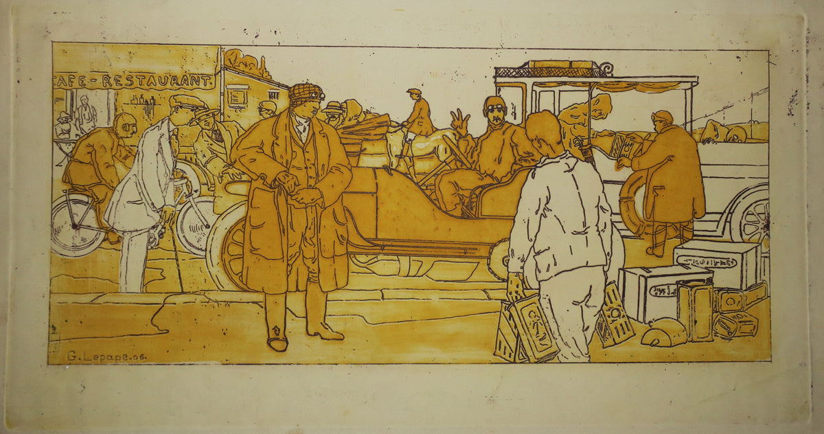L'automobile au ravitaillement.