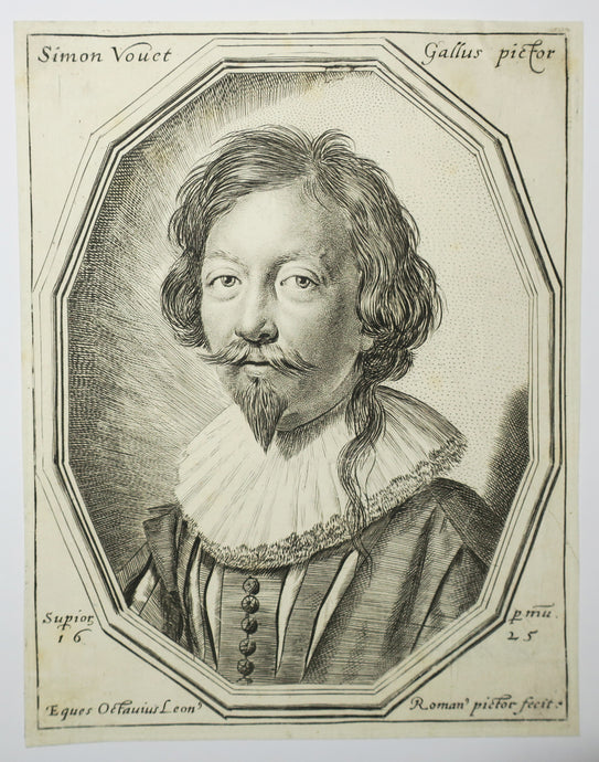 Portrait en buste de l'artiste Simon Voüet (Paris 1590†1649). 