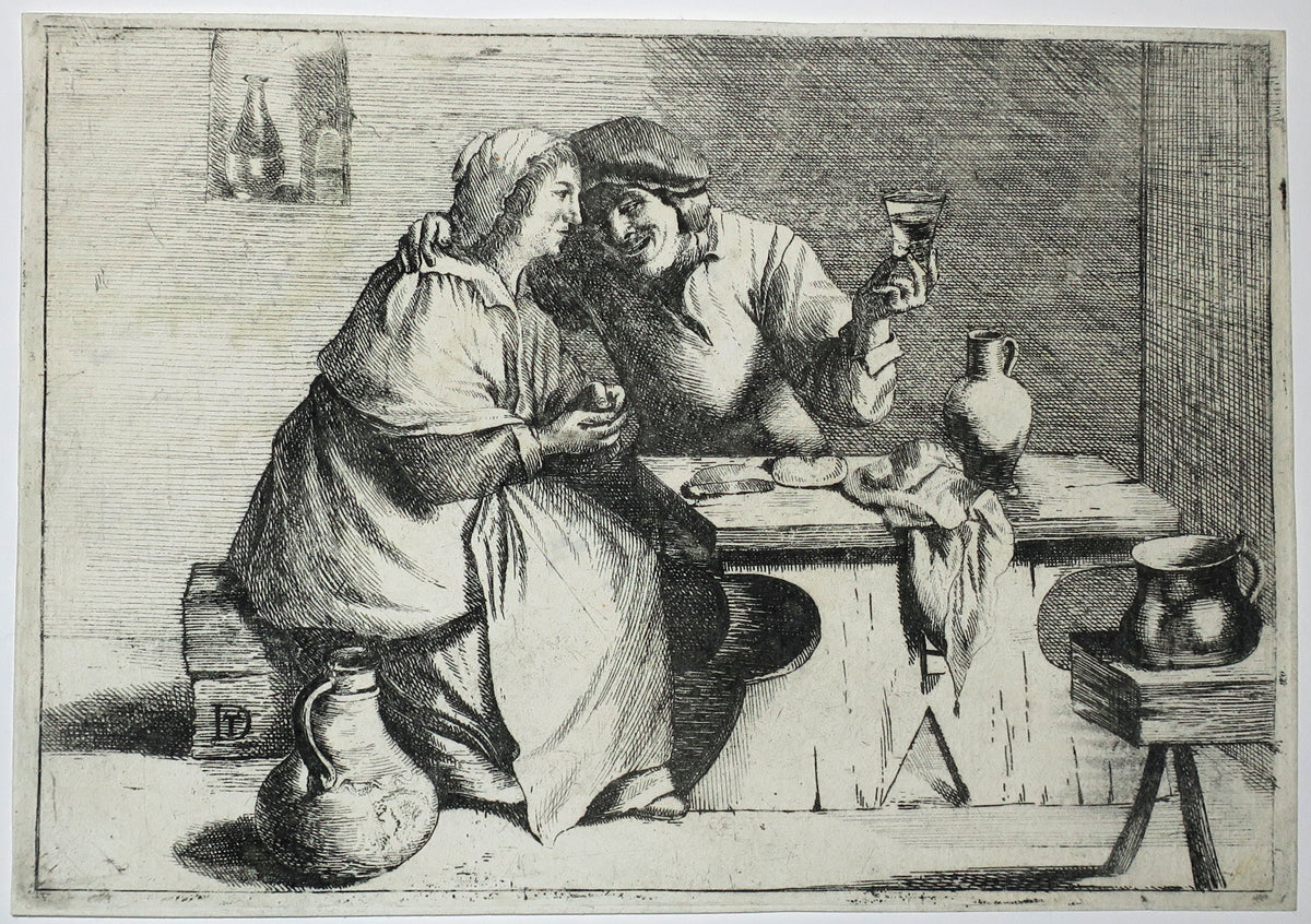 Conversation amoureuse (Le couple assis à table).