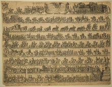 Charger l'image dans la galerie, Cavalcade à Rome en l'honneur d'Alessandro VII, le 9 mai 1655. Vero disegno della nova solennissima Cavalcata fatta in Roma con occasione del posses sopreso dalla Sta di Nostro Signore Alessandro VII dalla Basilica di S. Pietro in Vaticano a quella di. Gio. Laterano il di 9 Maggio 1655.