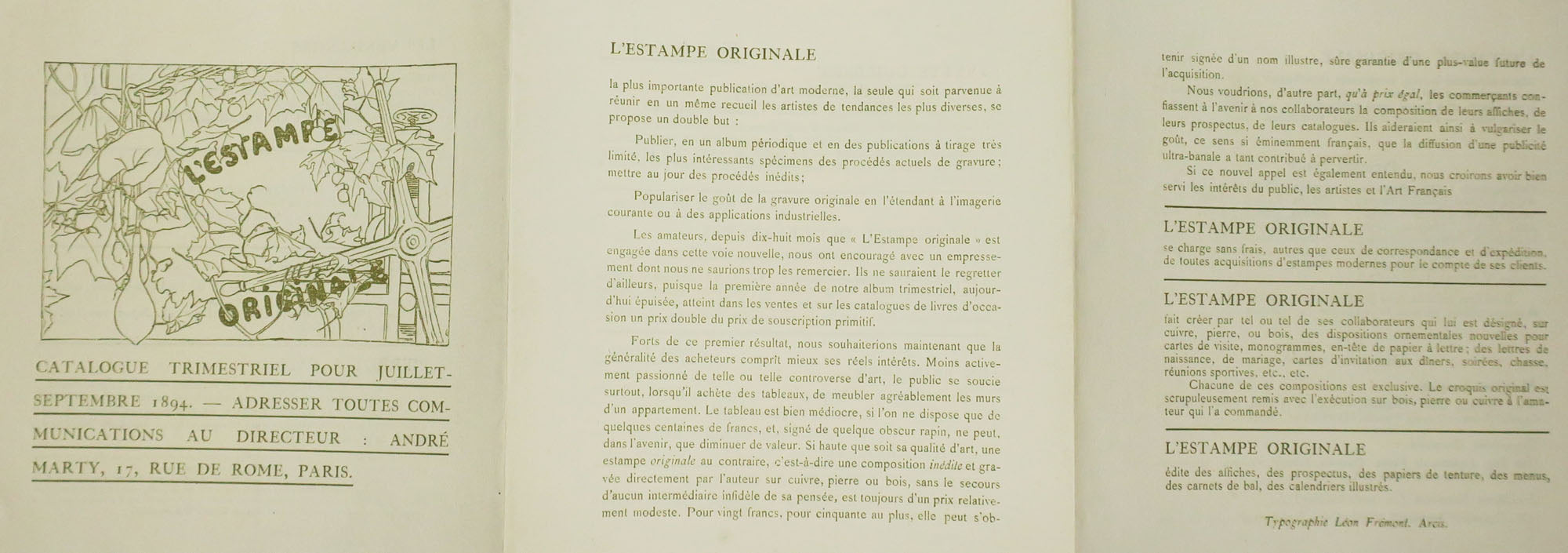 Catalogue trimestriel de l'