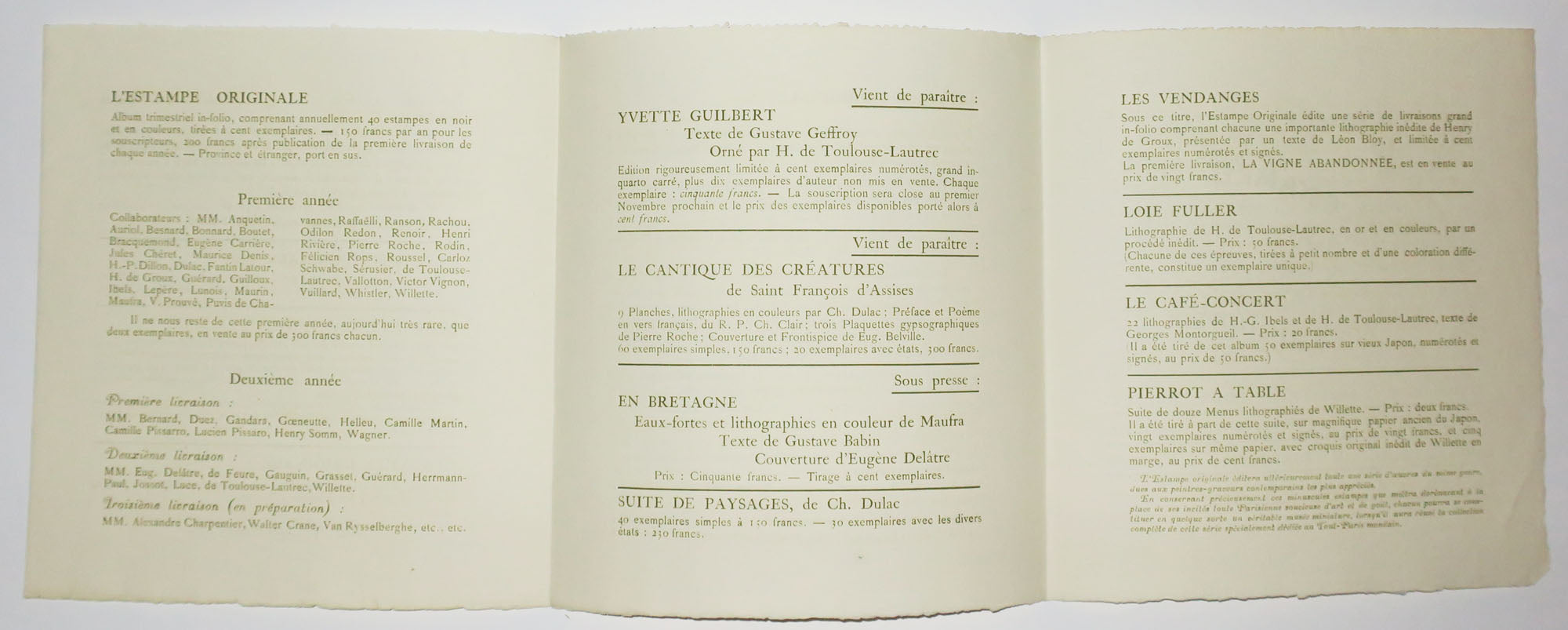 Catalogue trimestriel de l'