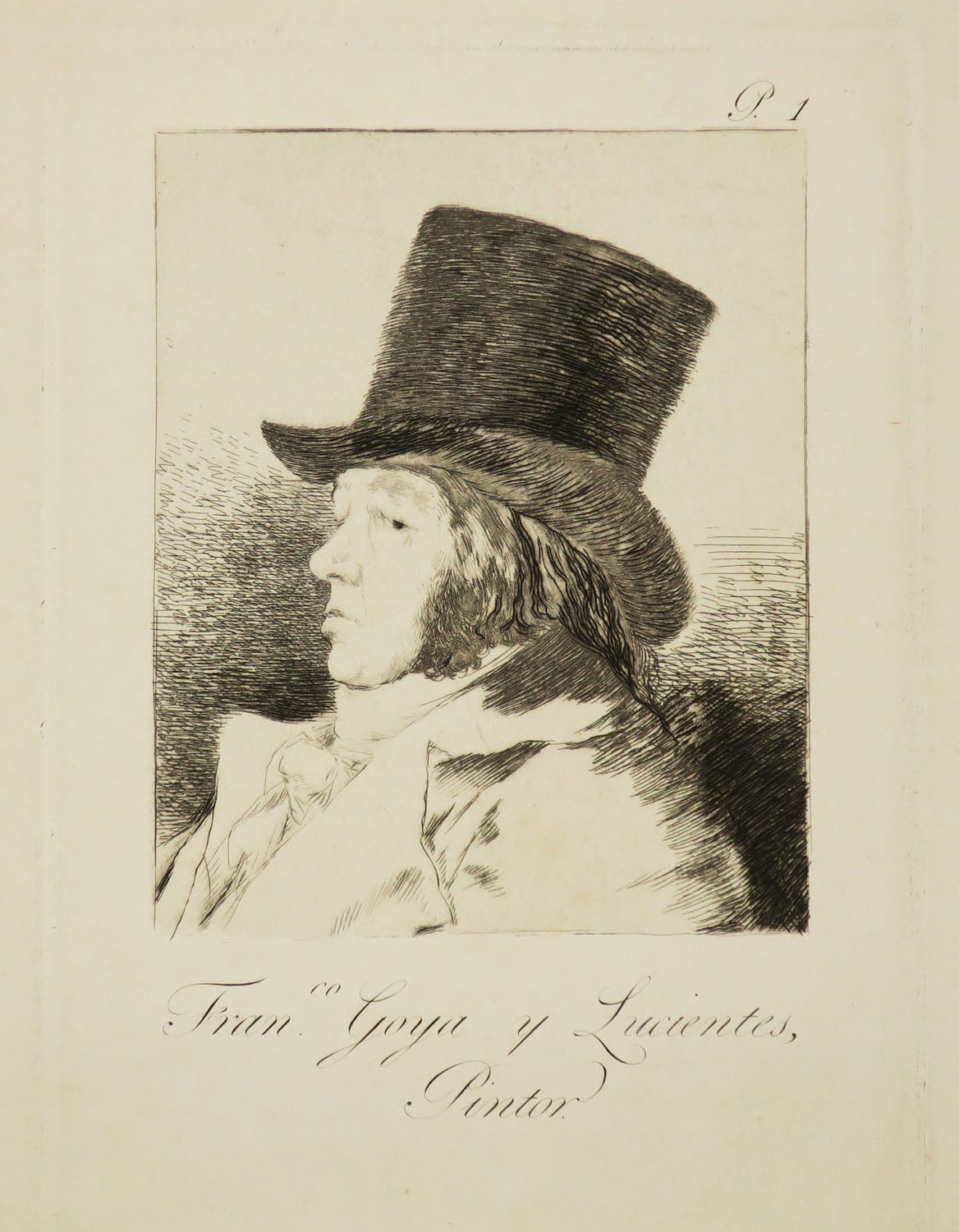 Autoportrait de l'artiste. Planche 1 de la suite