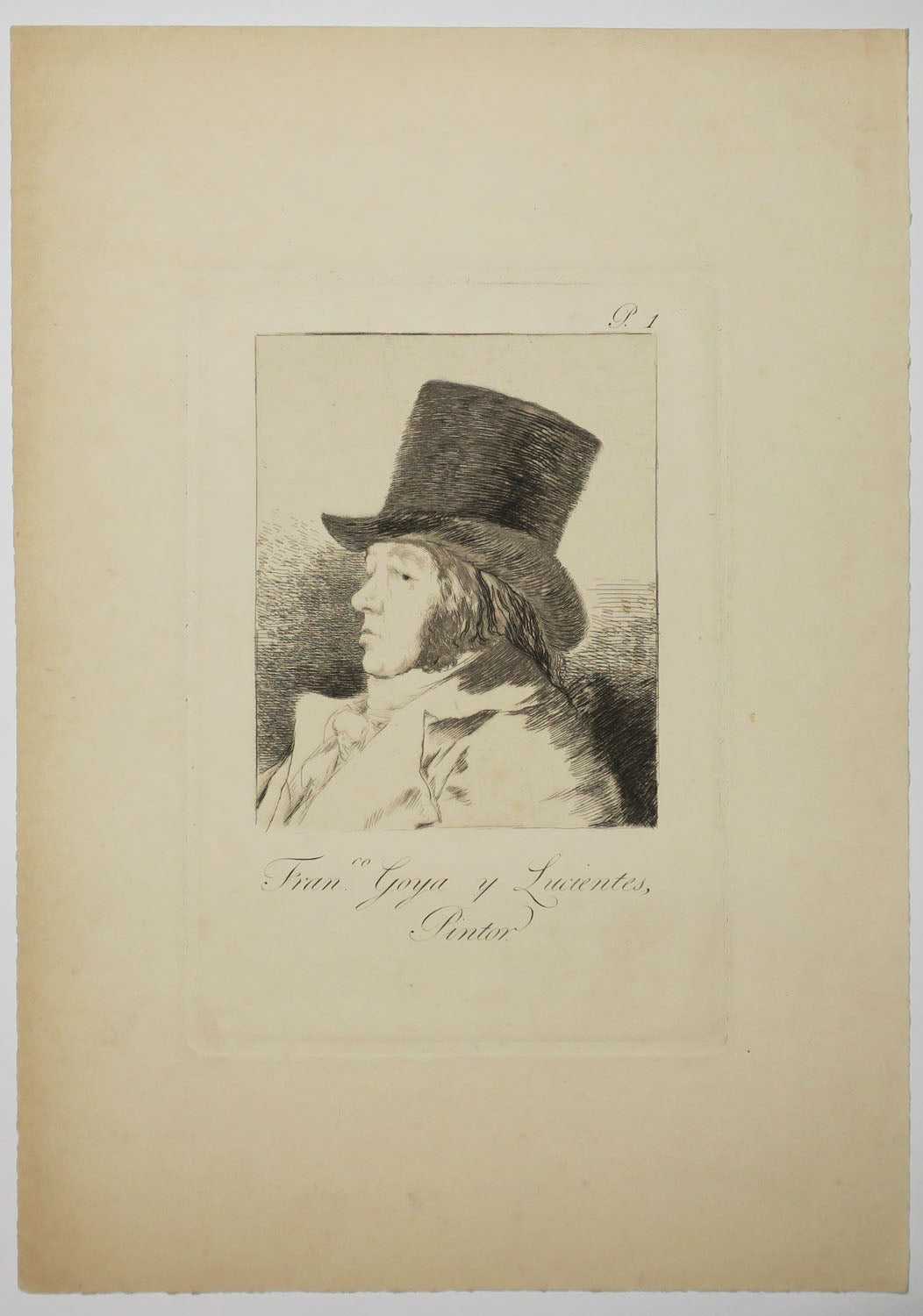 Autoportrait de l'artiste. Planche 1 de la suite