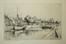 Charger l'image dans la galerie, Le bassin de Concarneau (Le bateau de Noirmoutier transporteur de sel et le clocher carré de la nouvelle église).