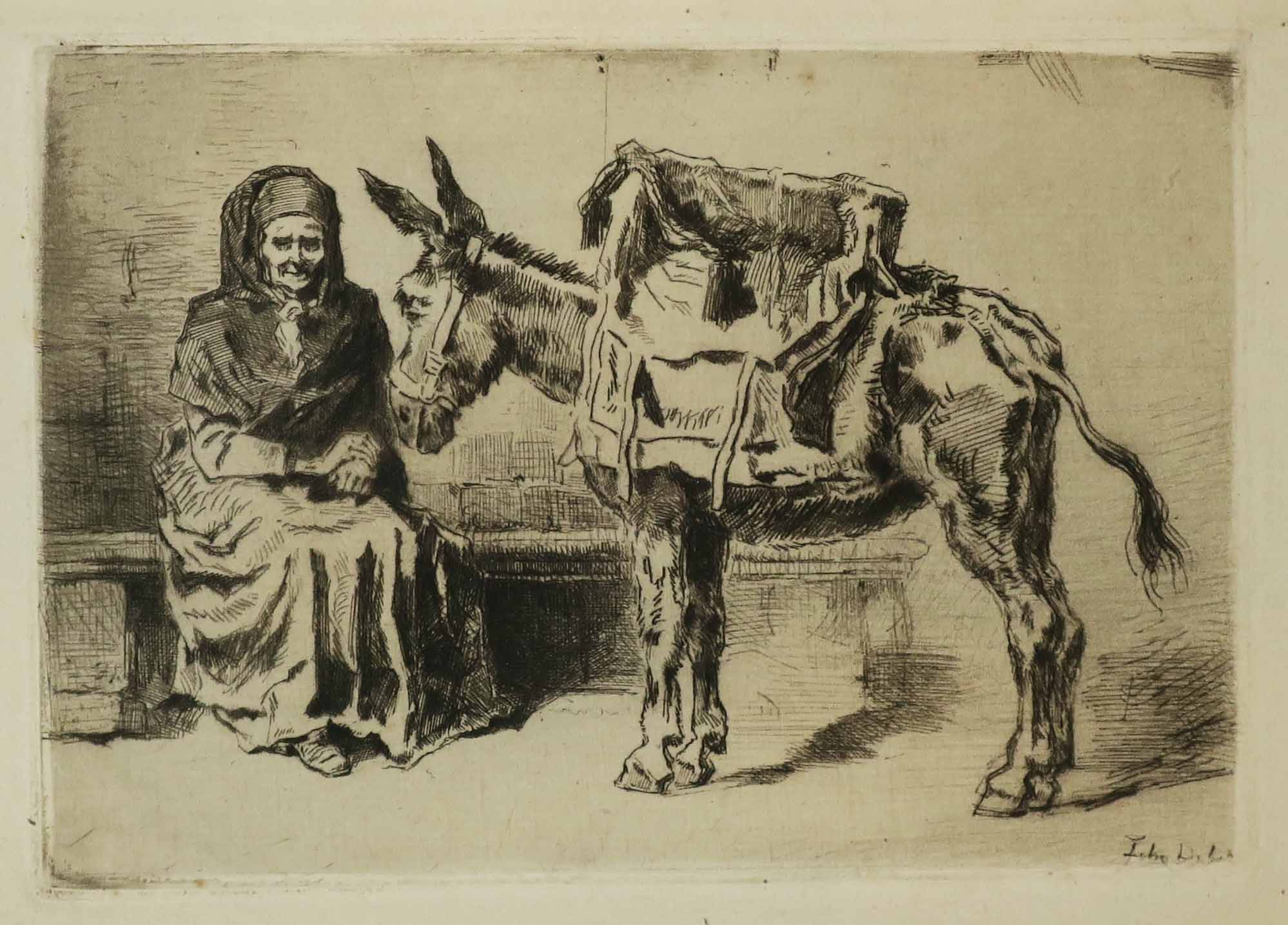 Cacoletière assise.