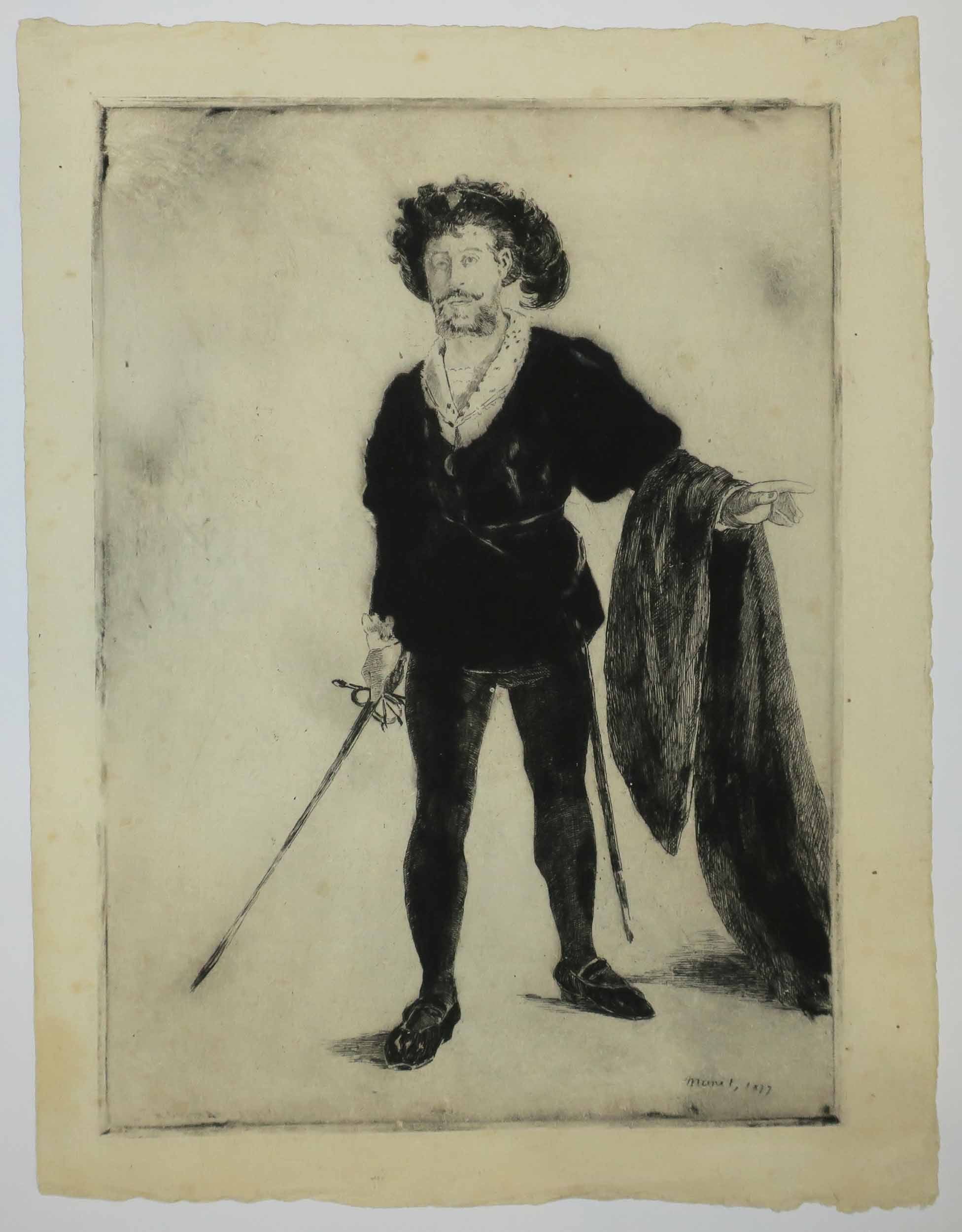 Faure dans le rôle d'Hamlet.