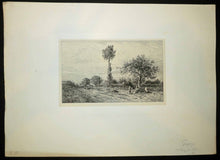 Charger l'image dans la galerie, Paysage avec une femme assise, un petit garçon debout et des animaux. 1864-