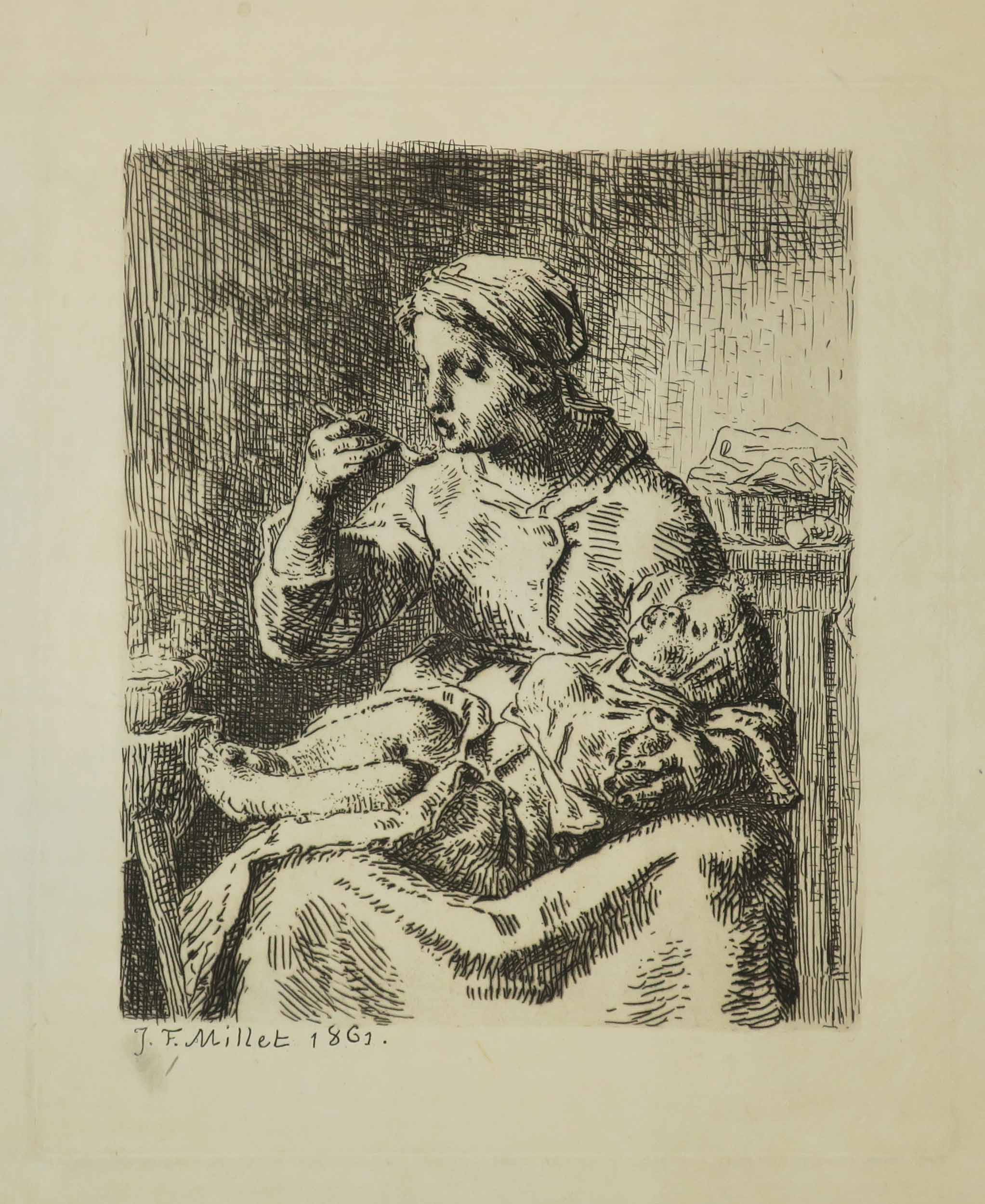 La bouillie. 1861.