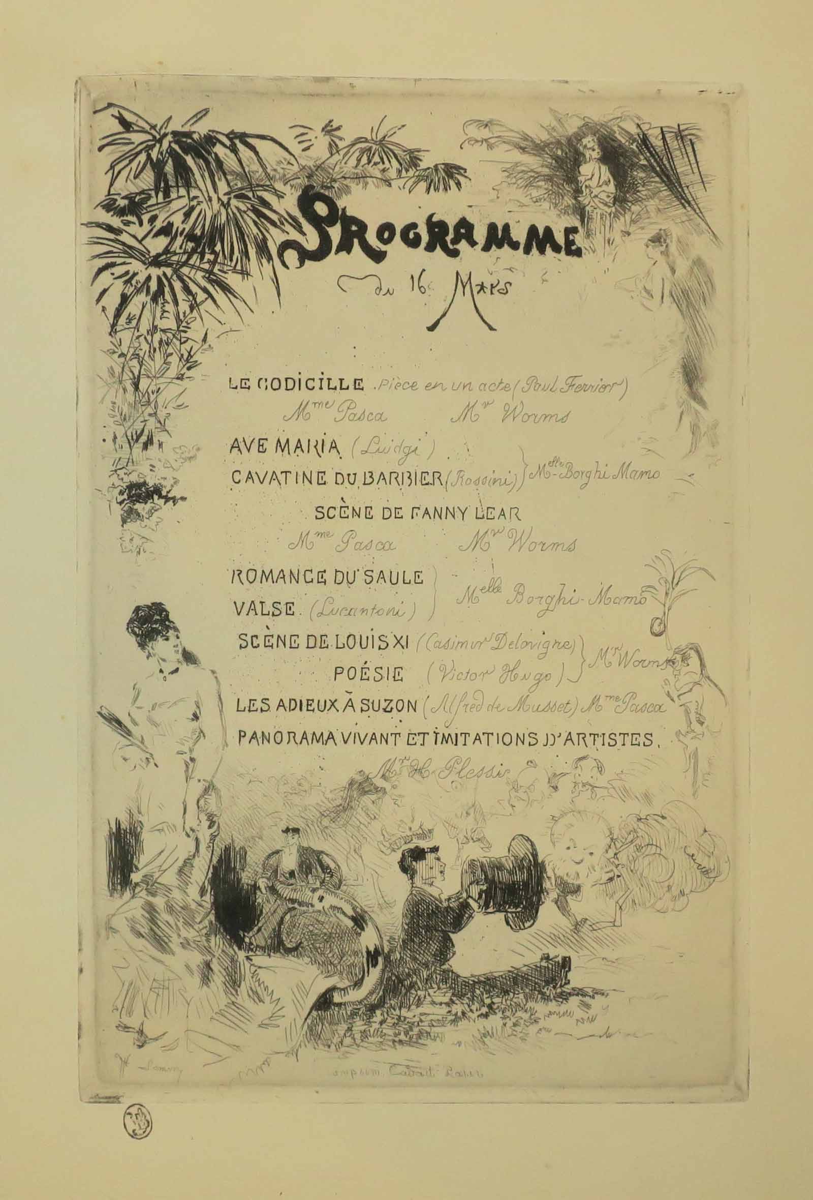 Programme du 16 Mars.