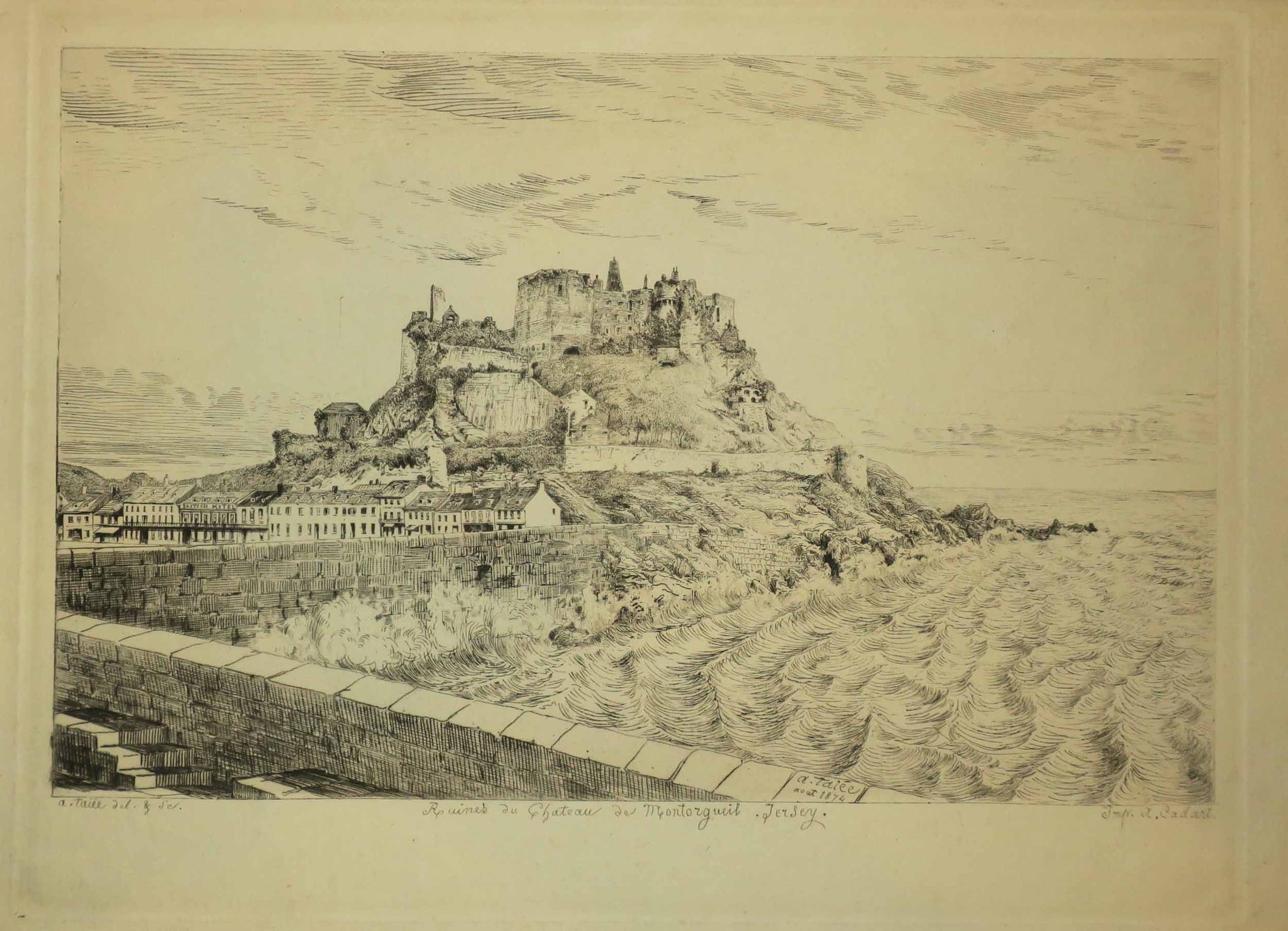 Ruines du Château de Montorgueil, à Jersey.