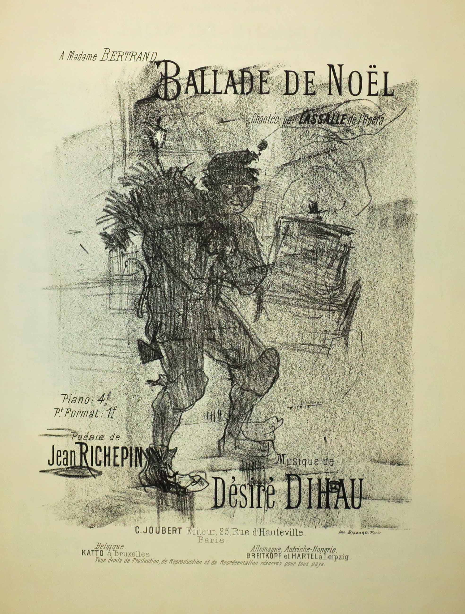 Ballade de Noël. Partition de musique.