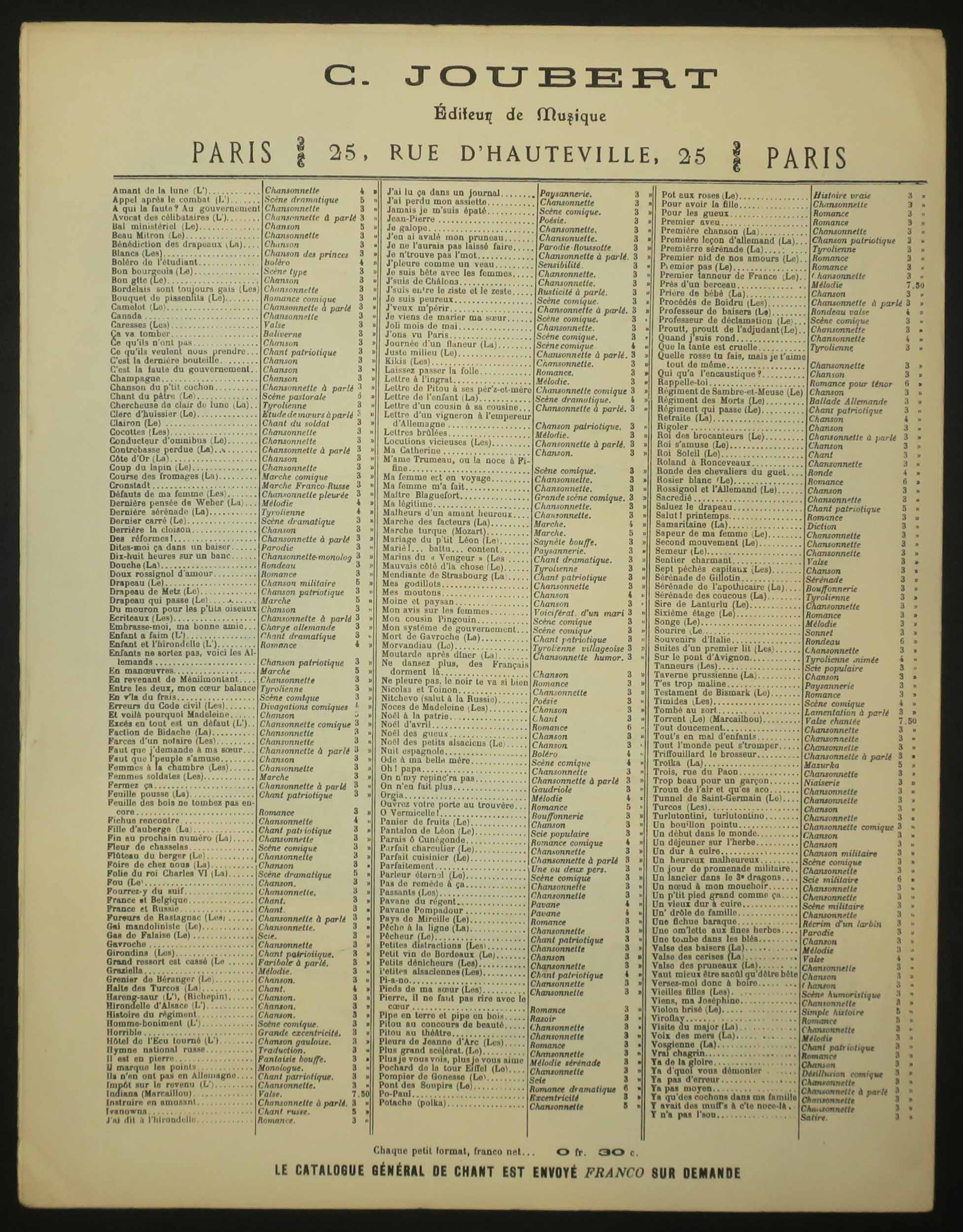Les Papillons. Rondo, Poésie de Jean Richepin, Musique de Désiré Dihau. Partition de musique.