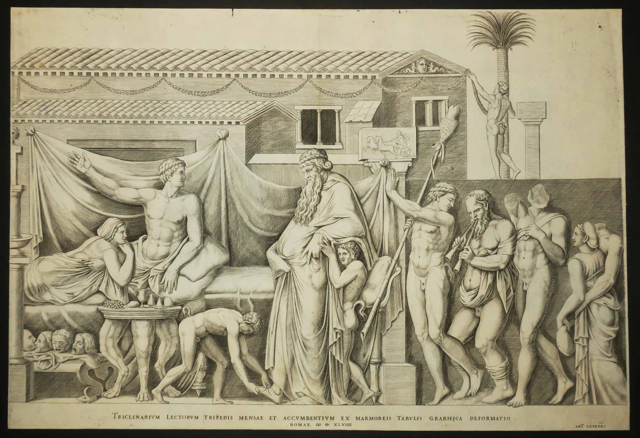 Triclinium. Bacchus rendant visite au Poète Icare.