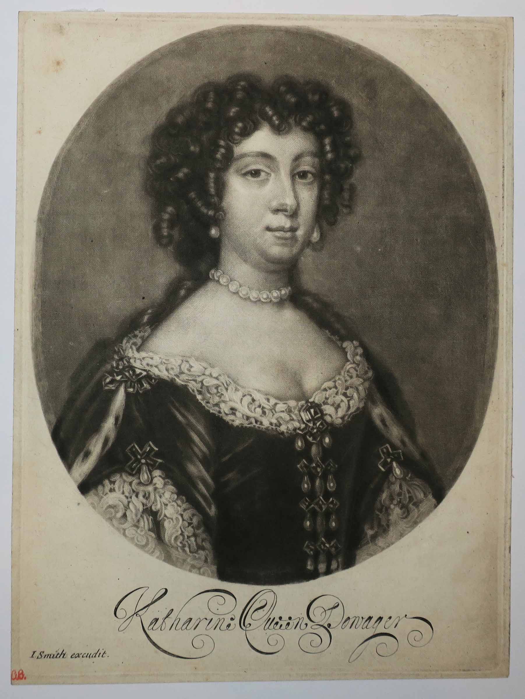 Katherine Queen Dowage. Portrait de Catherine de Bragance, la Reine Catherine II d'Angleterre (Epouse de Charles II d'Angleterre).