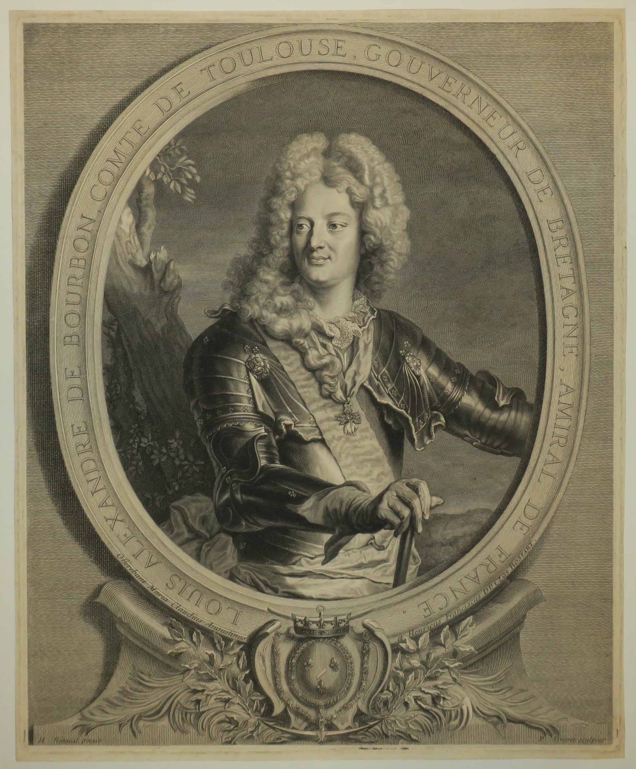 Portrait de Louis Alexandre de Bourbon, Comte de Toulouse, Amiral de France, en cuirasse.