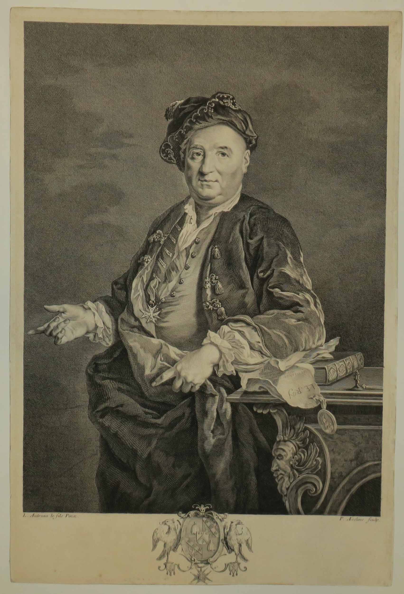 Portrait de Nicolas-Augustin Chuppin, Conseiller du Roi et Trésorier du Marc d'Or en 1713 à la mort de son père.