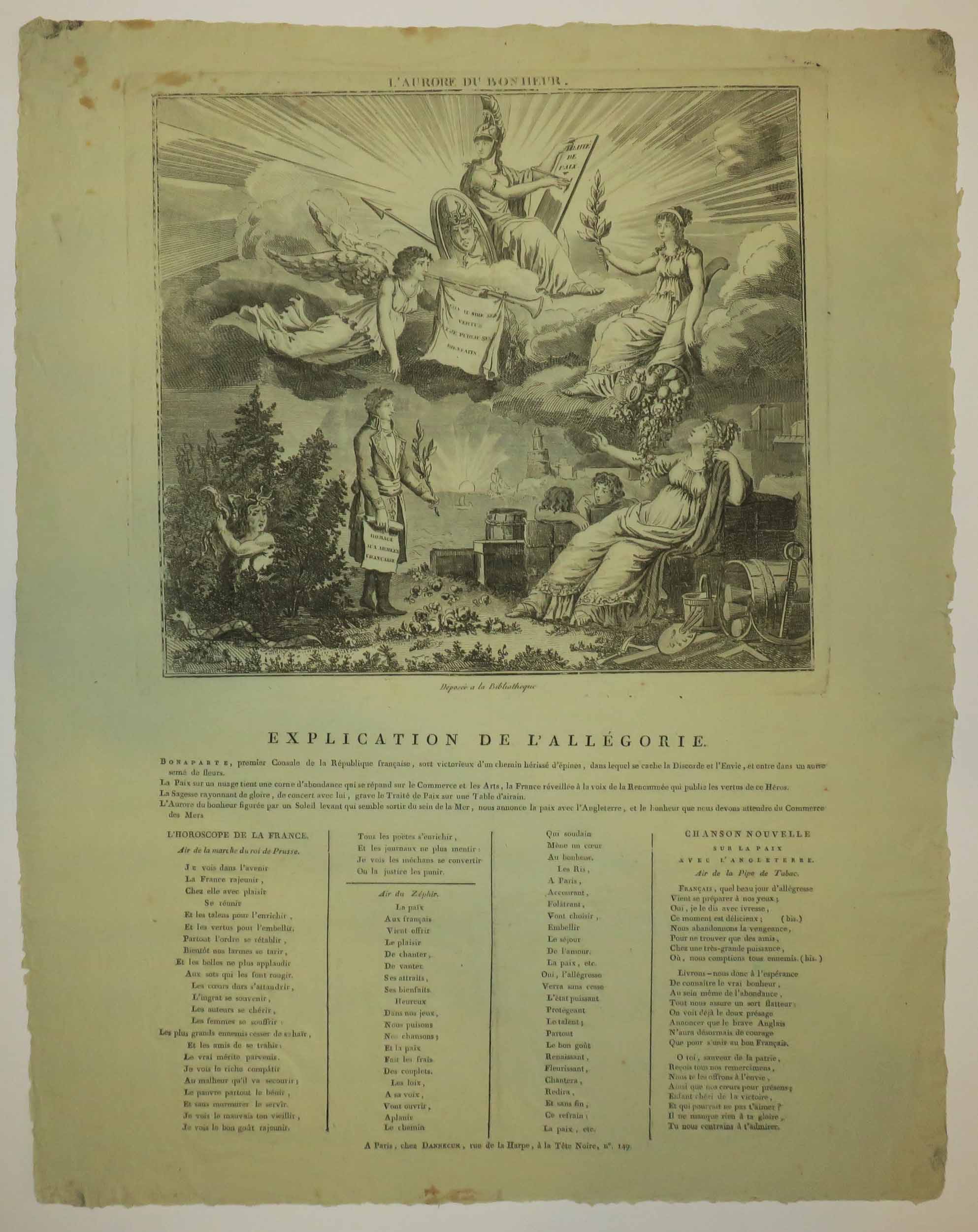Allégorie à Napoléon. L'Aurore du Bonheur. c.