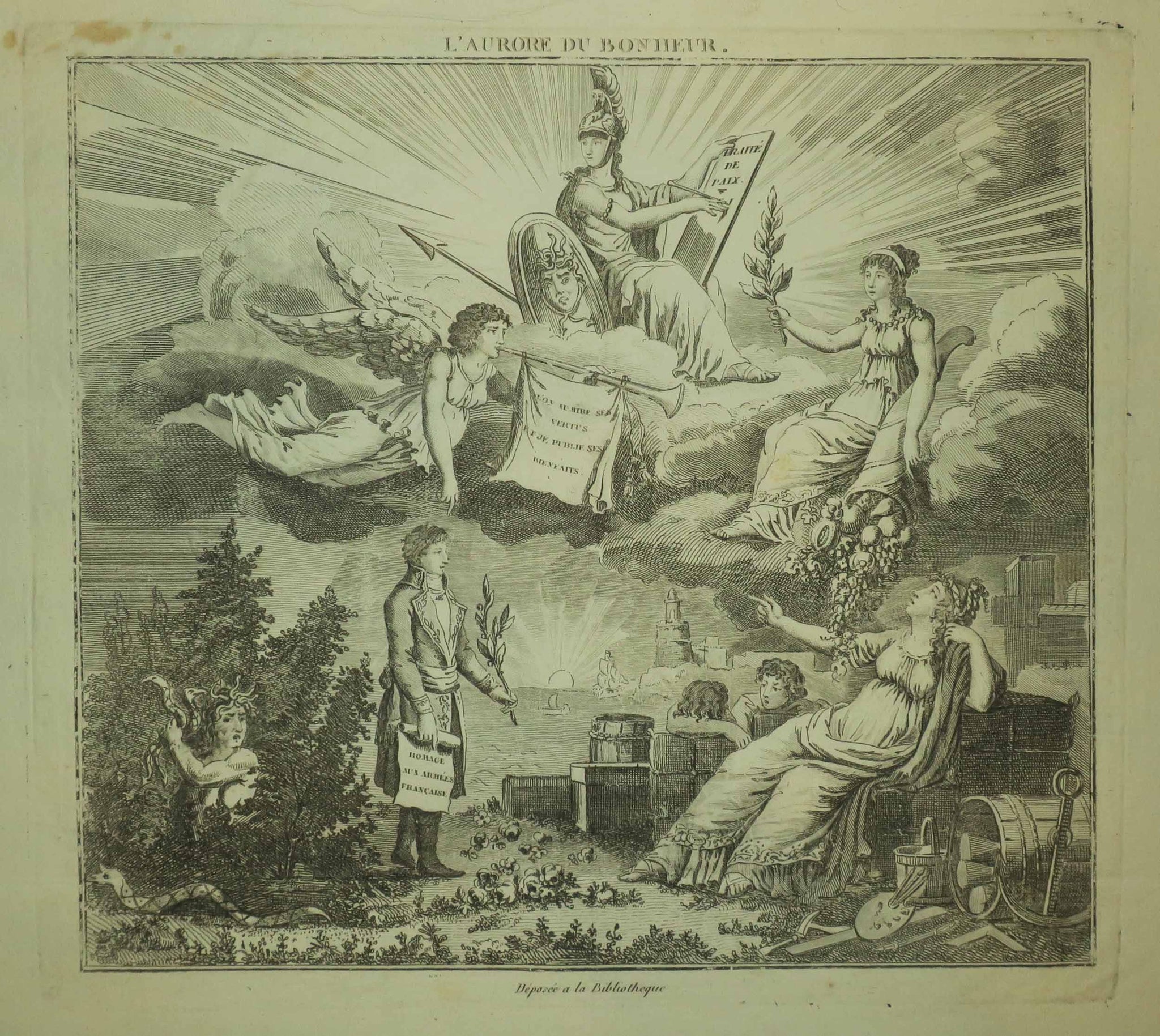 Allégorie à Napoléon. L'Aurore du Bonheur. c.