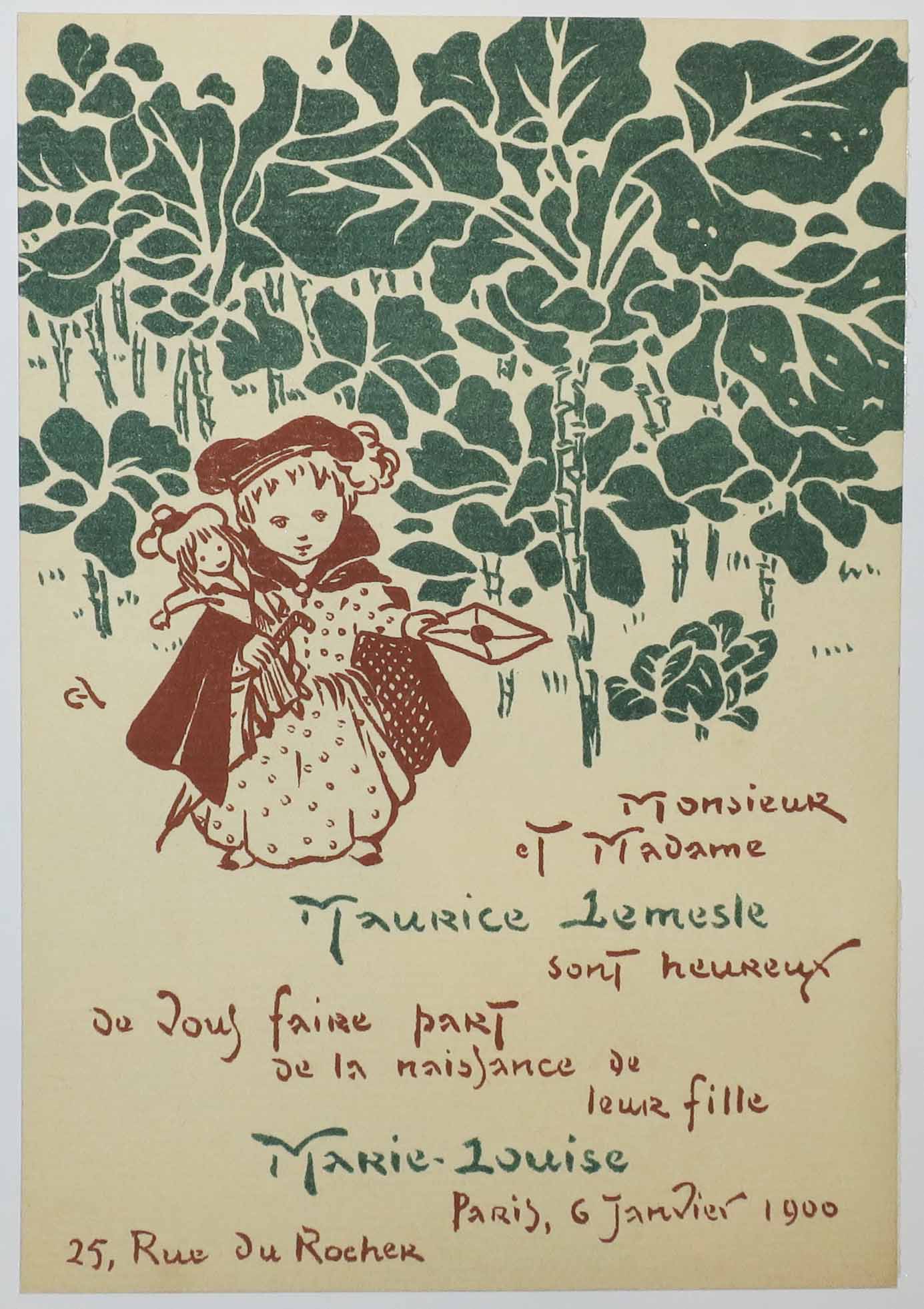 Faire-part de naissance.