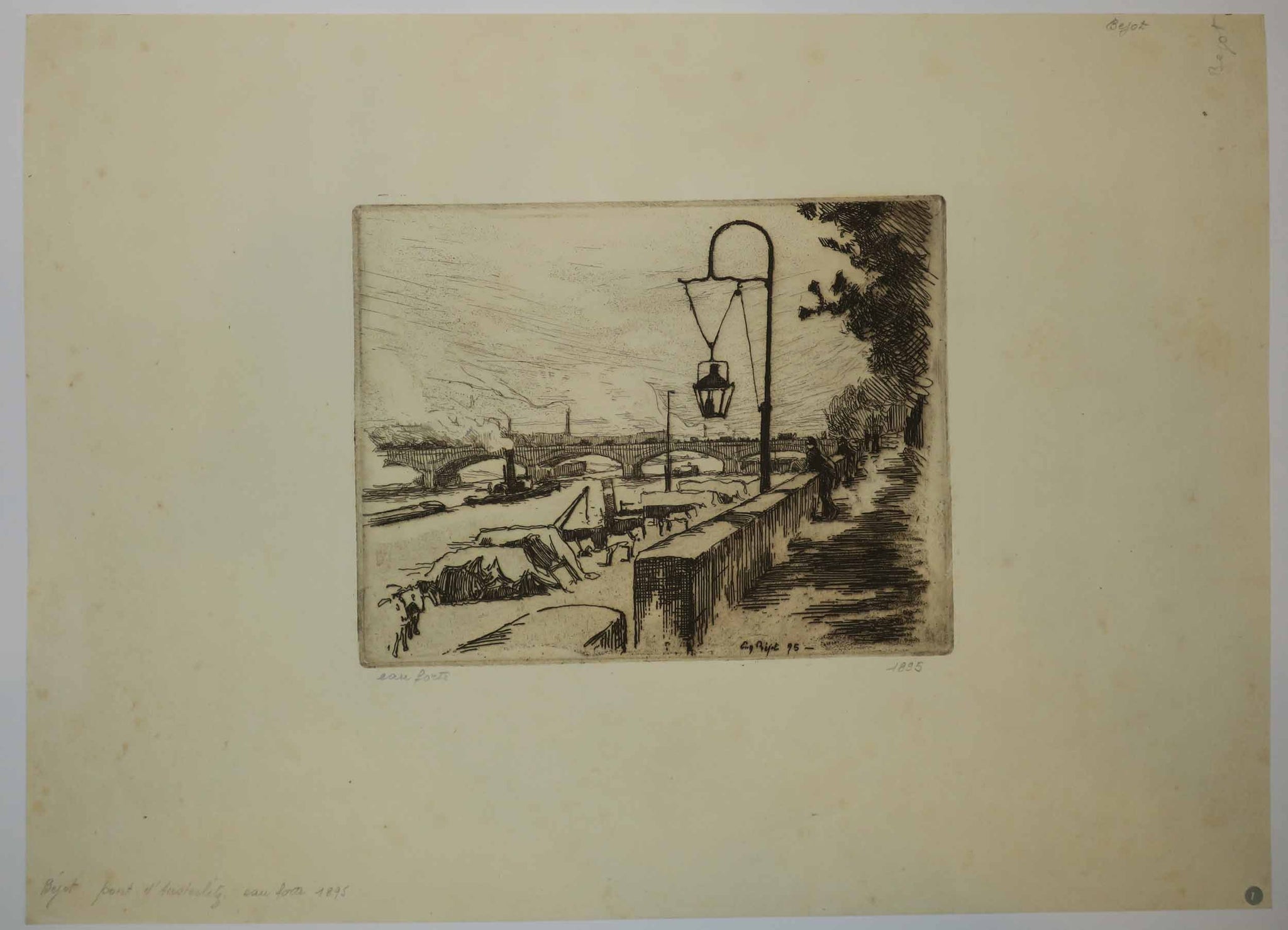 Le Pont d'Austerlitz, Paris (Le quai et le port de la Rapée).