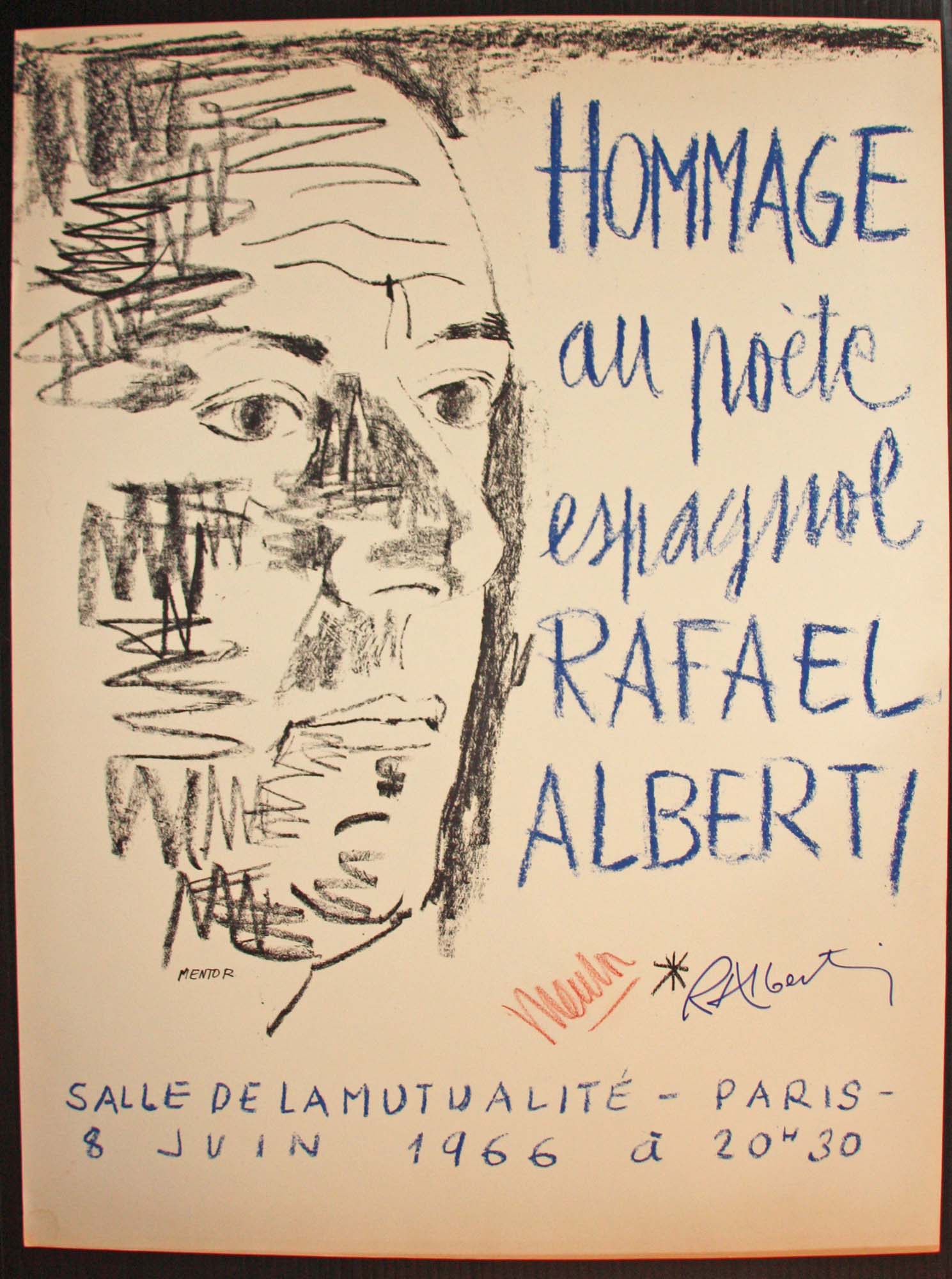 Hommage au Poète espagnol Rafael Alberti.