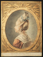 Charger l'image dans la galerie, Buste de femme, de profil droit corsage décolleté & Buste de femme, de trois quart de dos, un ruban dans les cheveux.