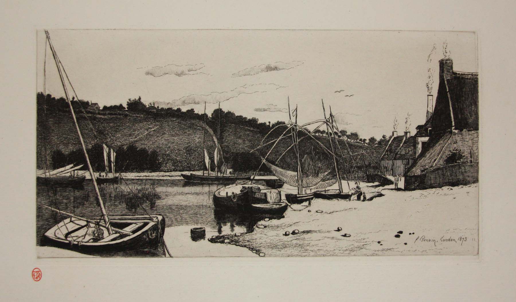 Bords de la Rance (Près de Dinan) 1873.