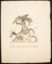 Charger l'image dans la galerie, Le centaure. Menu du 9 décembre 1931 pour Le Livre Contemporain.