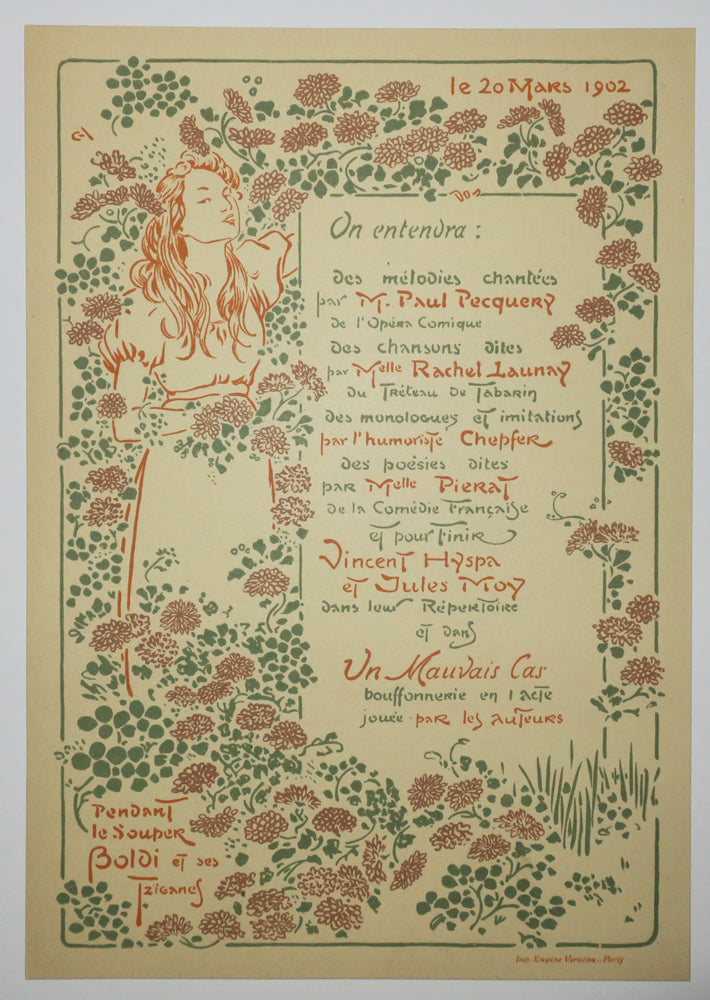 Dîner-spectacle du 20 Mars 1902, pendant le Souper Boldi et ses Tziganes.