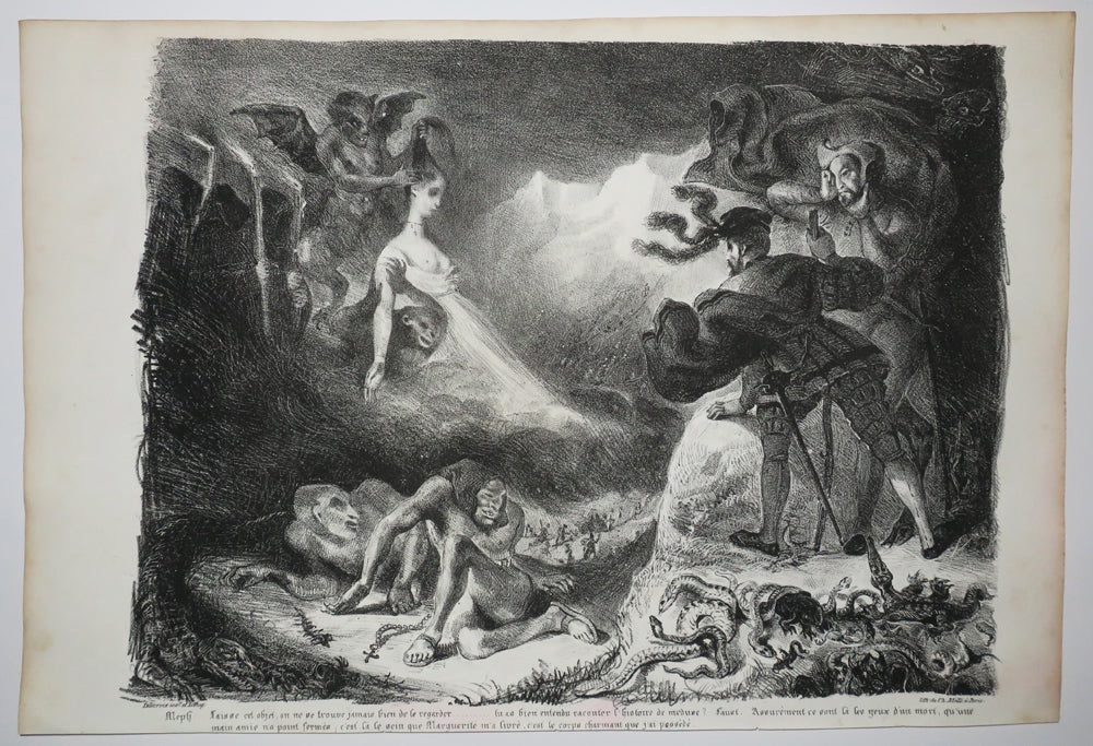 L'ombre de Marguerite apparaissant à Faust.