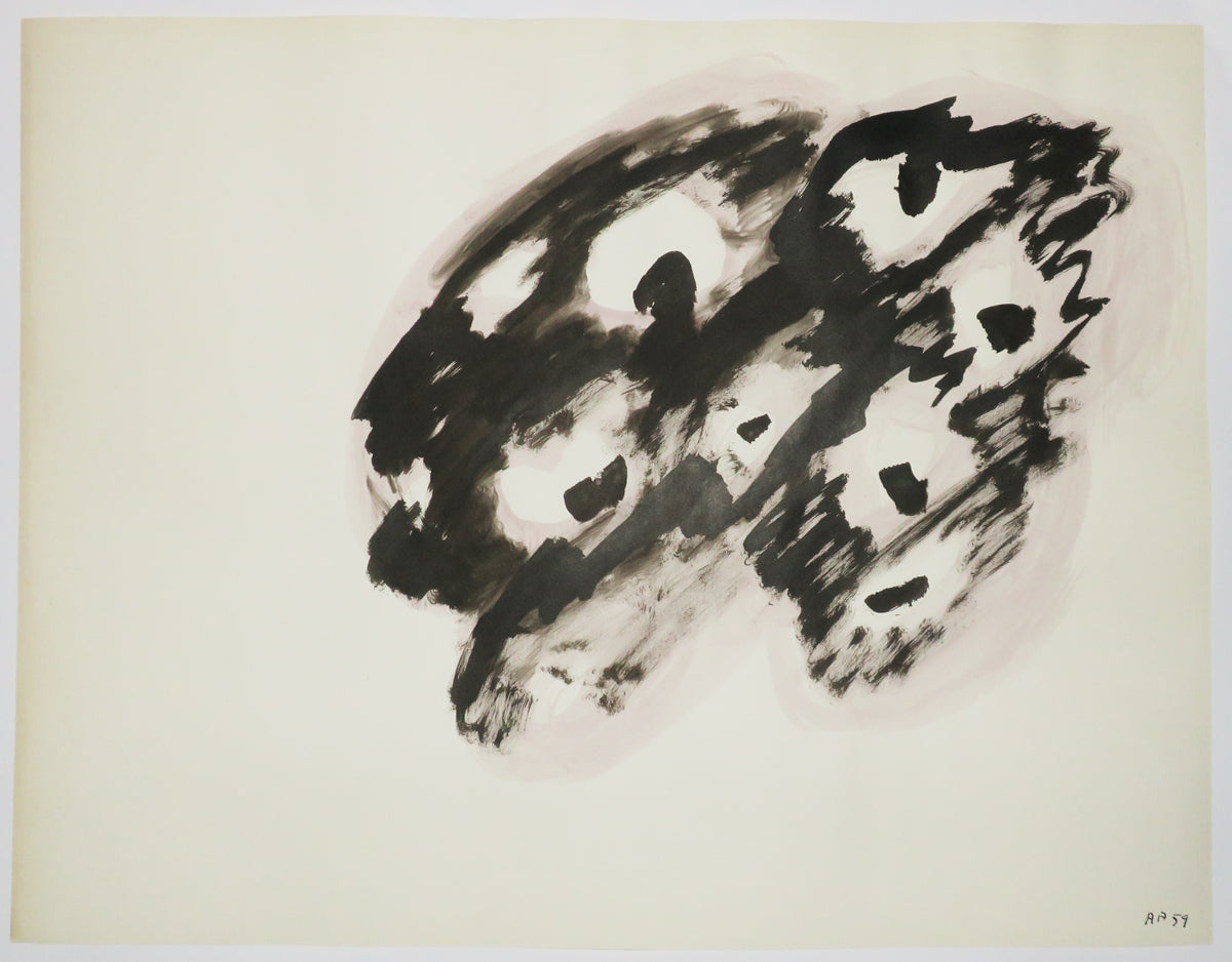 Composition rose et noire.