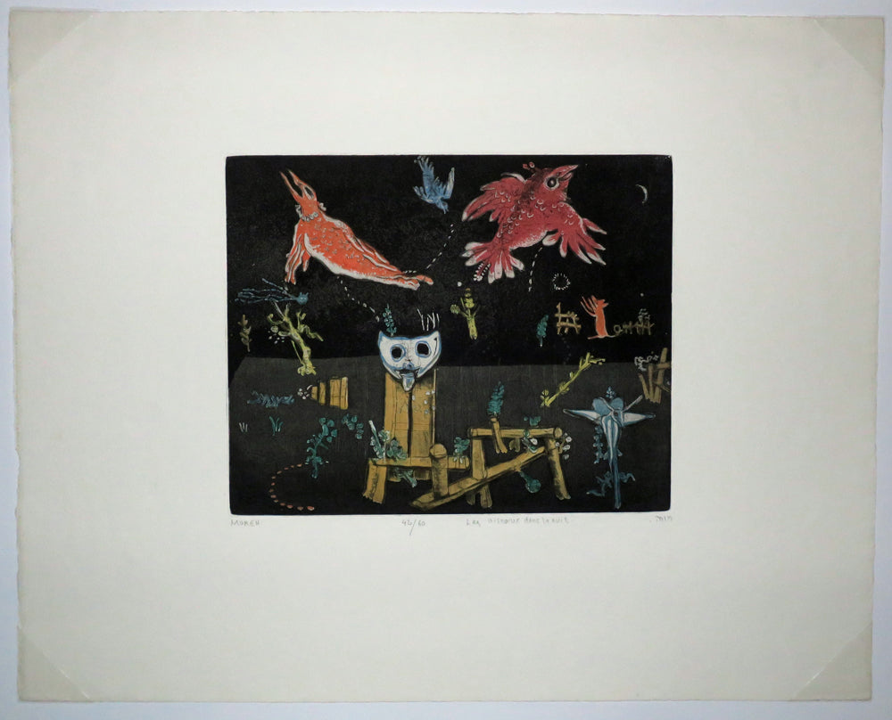 Les oiseaux dans la nuit.