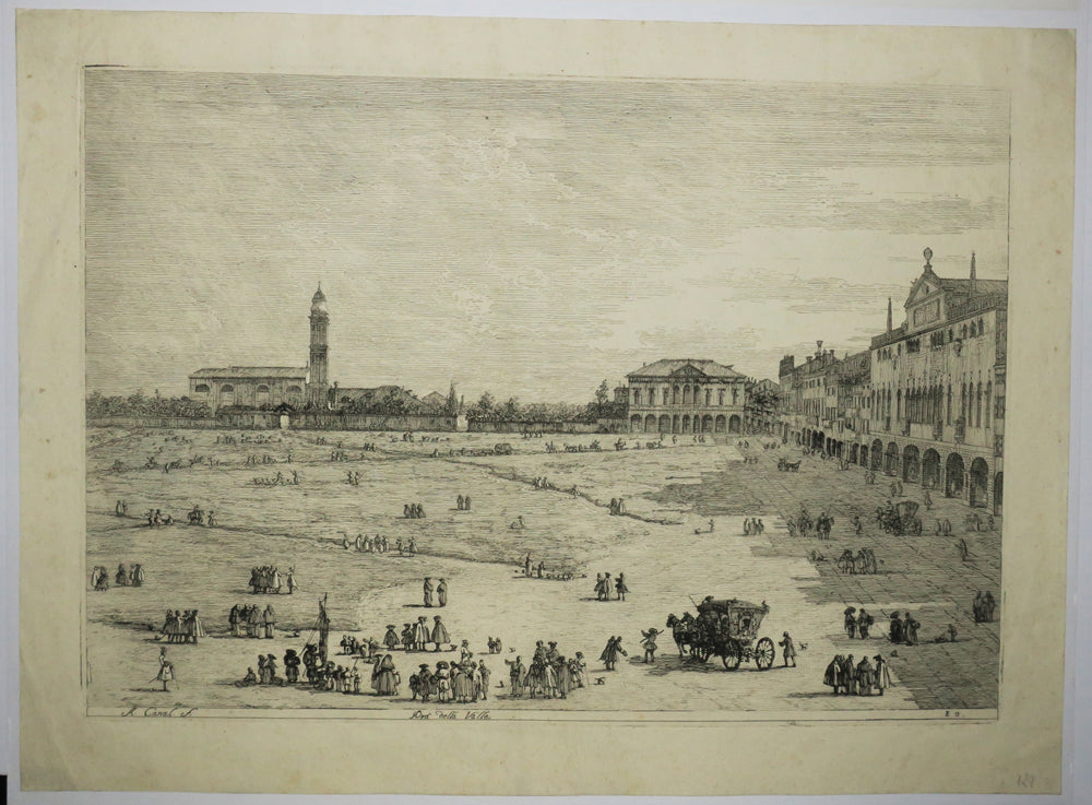 Pra della Valle (Vue panoramique du Prato della Valle à Padoue).