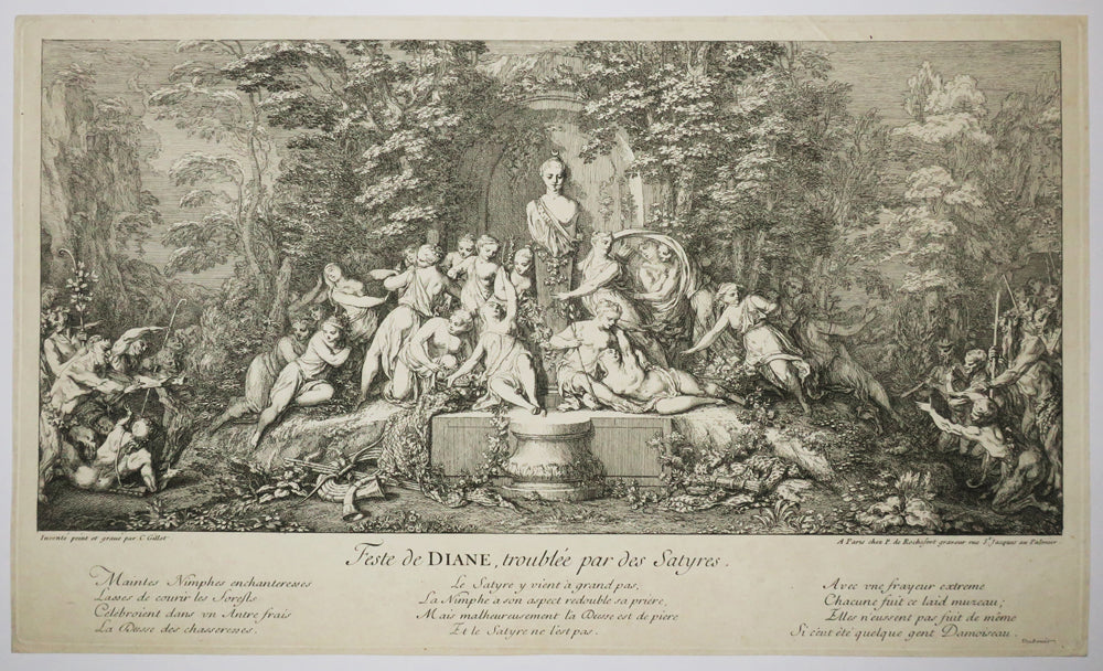 Fête de Diane, troublée par des Satyres.